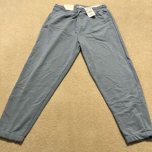 Zara Men's Dusty Blue Drawstring Joggers